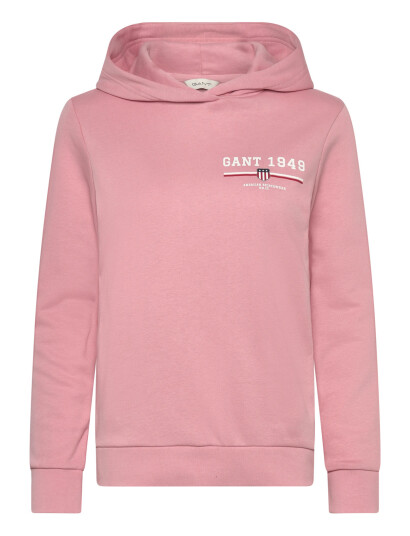 GANT Reg Graphic Hoodie - Pink - XS GANT Reg Graphic Hoodie - Pink - XS