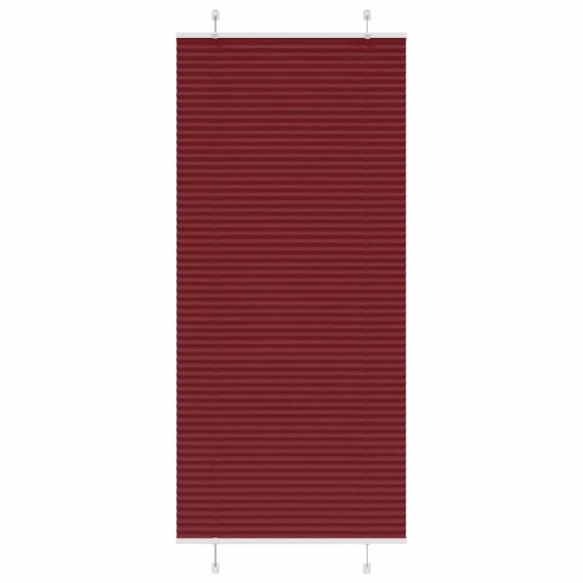 Plisségardin Bordeaux Rød 85x200 cm Stoff Bredde 84,4