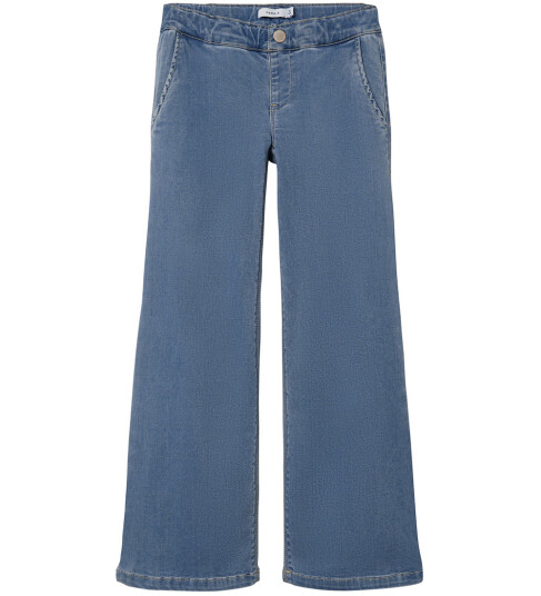 Name It Salli 8293 wide jeans til barn light blue denim