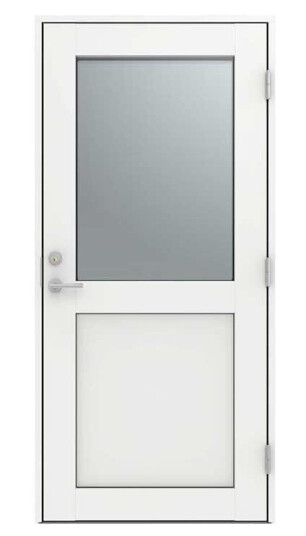 Ytterdør Diplomat Hvit Klart Glass Aluminium