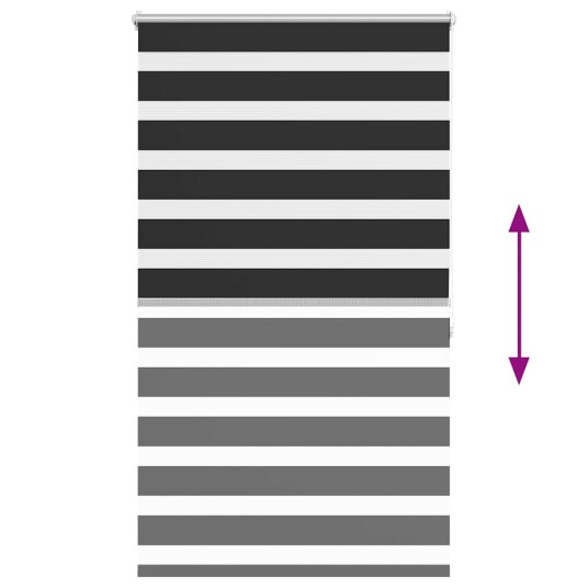 vidaXL Zebra Gardiner 100 x 175 cm Svart