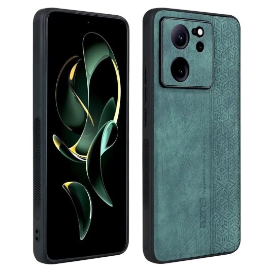 INCOVER Xiaomi 13T / 13T Pro AZNS Skinndekket Plast Deksel med Mønster - Grønn