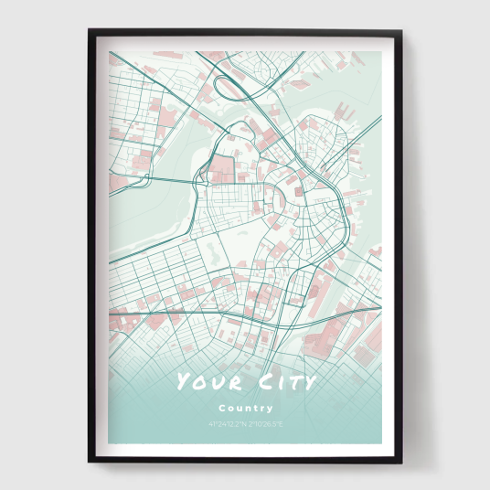 Personlig Plakat – Vennlig Kartplakat Personlig Plakat – Vennlig Kartplakat