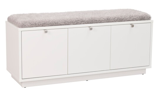 Rowico Home Confetti benk Hvit/saueskinn utseende 106 x 35 cm Hvit Rowico Home Confetti benk Hvit/saueskinn utseende 106 x 35 cm Hvit