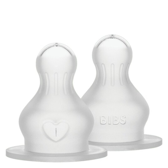 BIBS Silikon Flaskesmokk Medium Flow 2-pk BIBS Silikon Flaskesmokk Medium Flow 2-pk