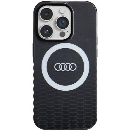 Deksel Audi Iml Big Logo Magsafe Deksel Iphone 14 Pro 6.1" Svart/Svart Hardcase Au-Imlmip14p-Q5/D2-Bk