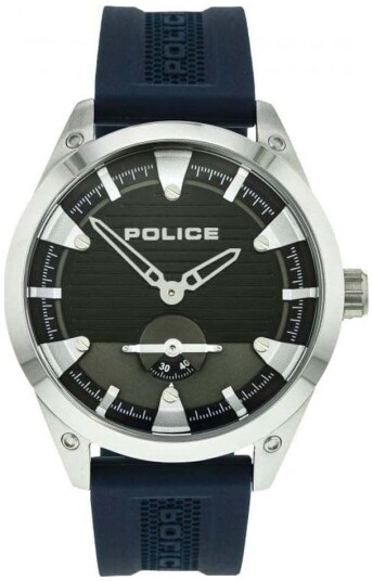 Police Herreklokke PEWJM2118902 Denton Sort/Gummi Ø46 mm