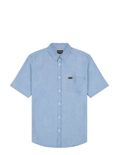 Wrangler Ss Chambray Shirt   Blue   M x 00