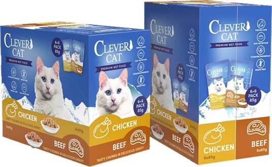 Clever Cat Clever Cat Våtfor Mix Flavours 12Pk