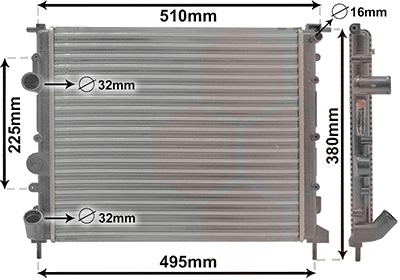 VAN WEZEL 43002271 Radiator motorkjøling VAN WEZEL 43002271 Radiator motorkjøling