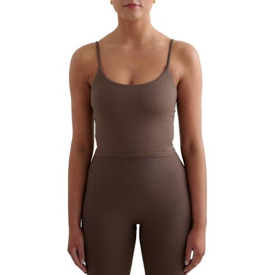 Aim'n Topp Shape Seamless Strap Singlet Brun
