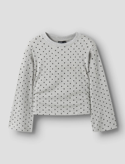 LMTD Nlfdosso Ls Rouched Short Top Grey 146 152 LMTD Nlfdosso Ls Rouched Short Top Grey 146 152