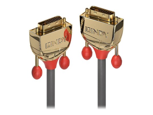 Lindy DVI-D 10 m Gull-kabel for høyoppløst grafikk
