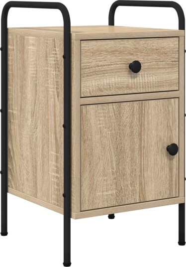 vidaXL Nattbordskap Sonoma eik 35 x 36,5 x 61 cm Konstruert tre