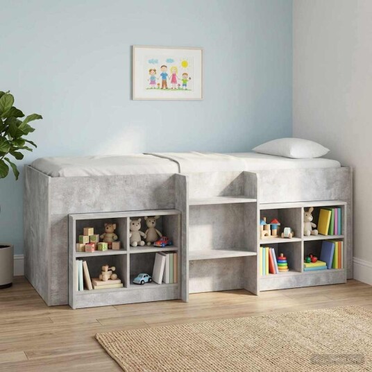  Barnas Høye Sengramme 2 pcs Betong 193 x 96,1 x 68,5 cm