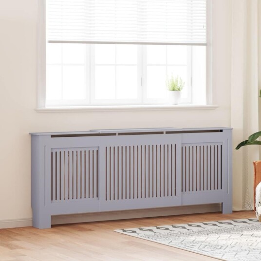 Radiatordeksel MDF grå 205 cm
