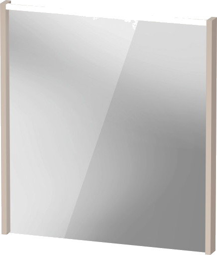 Duravit D Code speil med lys øverst 650 x 700 mm taupe dekor