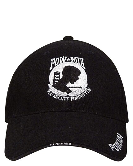 Rothco Deluxe lavprofil-cap - 'POW/MIA' svart Svart Rothco Deluxe lavprofil-cap - 'POW/MIA' svart Svart