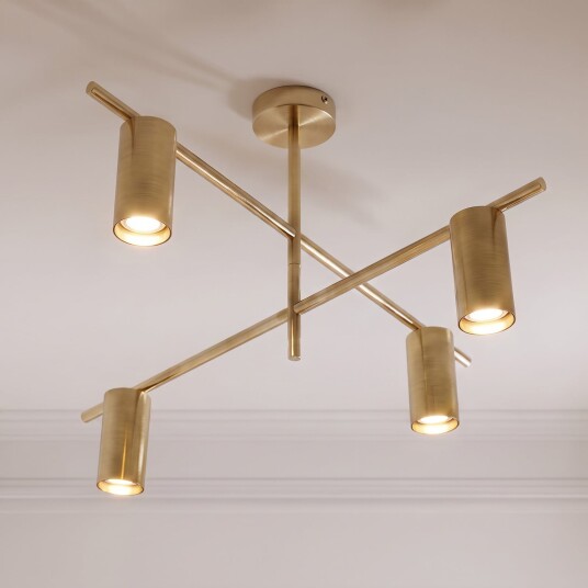 Taklampe Lindby Marilou dimmbar Gull / Messing Stue Metall Moderne 40 Gull / Messing Taklampe Lindby Marilou dimmbar Gull / Messing Stue Metall Moderne 40 Gull / Messing