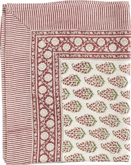 Chamois Bordduk i lin Persian Paisley Flerfarget Chamois Bordduk i lin Persian Paisley Flerfarget