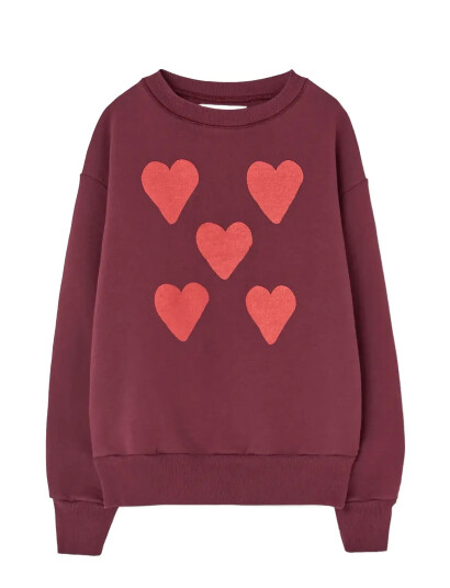 THE ANIMALS OBSERVATORY Hearts Browned Farnet Bear Sweatshirt Burgundy 6 Y THE ANIMALS OBSERVATORY Hearts Browned Farnet Bear Sweatshirt Burgundy 6 Y
