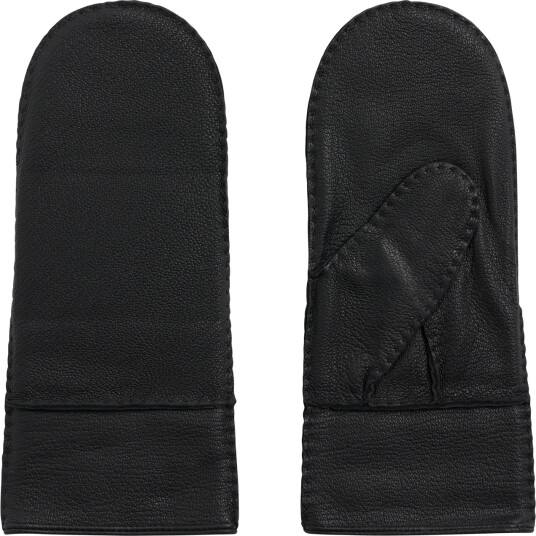 Lun Wear tynne skinnvotter med ullfôr dame sort 1 par Lun Wear tynne skinnvotter med ullfôr dame sort 1 par