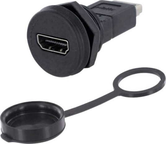 Encitech 1310 1033 01 Hdmi Adapter Innfelt Poltall: 19 Svart 1 Stk