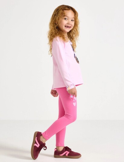 Lindex Leggings With Brushed Inside Pink 92