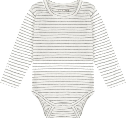 Blå Body I/e   Rib   Flintgrå melert   Blå   1½ år (86)   Langermet Body Hvit