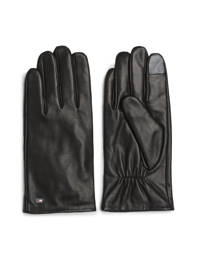 Tommy Hilfiger Essential Flag Leather Gloves - Black - L/XL Tommy Hilfiger Essential Flag Leather Gloves - Black - L/XL