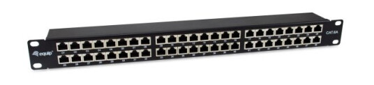 Utstyr Patchpanel 48X Rj45 Cat6a 19" Ftp 1He Premium Schwarz Utstyr Patchpanel 48X Rj45 Cat6a 19" Ftp 1He Premium Schwarz
