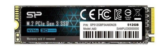 Silicon Power P34A60 SSD - 512GB - M.2 2280 - PCIe 3.0