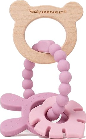 Teddykompaniet Silikon & tre Bitering Foggy Pink Teddykompaniet Silikon & tre Bitering Foggy Pink