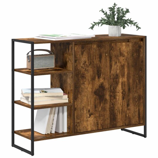 Sideskap Røyk Eik 96.5 x 30 x 75 cm Konstruert tre Sideskap Røyk Eik 96.5 x 30 x 75 cm Konstruert tre