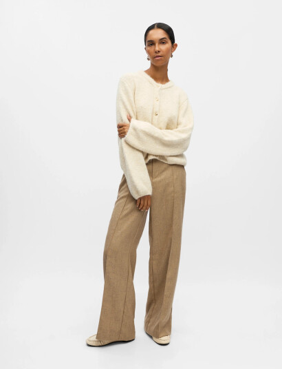 Object Objsaggia Re L/S Knit Cardigan Noos - Cream - S Object Objsaggia Re L/S Knit Cardigan Noos - Cream - S