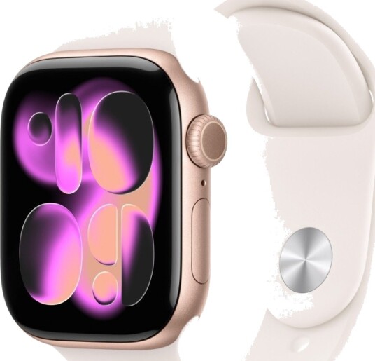 Apple Watch Series 11 GPS 42mm Rose Gold Aluminium Case with Light Blush Sport Band S/M Apple Watch Series 11 GPS 42mm Rose Gold Aluminium Case with Light Blush Sport Band S/M