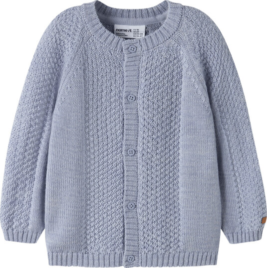 name it Nmmwrilla Wool Ls Knit Card - Blue - 92