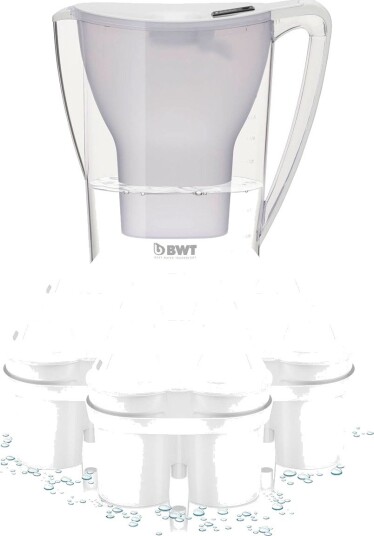 BWT Penguin Vannfilterkanne + 6x LongLife-filter (2,7 liter) Hvit BWT Penguin Vannfilterkanne + 6x LongLife-filter (2,7 liter) Hvit
