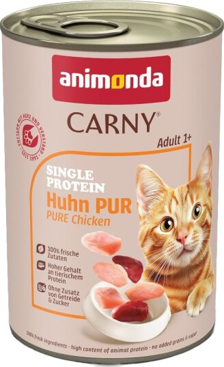 Animonda Carny Våtfôr Adult Sparepakke Carny Single Protein Pur Kylling 24 X 400 G