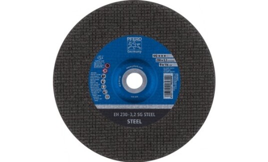 Pferd Kappeskive Metall 230x3.2mm 6600 rpm Sort/Blå/Grå