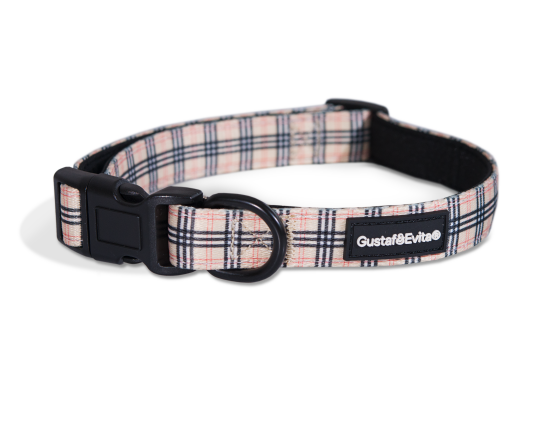 Gustaf och Evita Mønstret Justerbart Hundehalsbånd S 20 mm x 33-51 cm