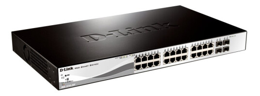D-Link Web Smart Dgs-1210-28 - Switch - Styrt - 24 X 10/100/1000 + 4 X Gigabit Sfp - Stasjonær, Rackmonterbar