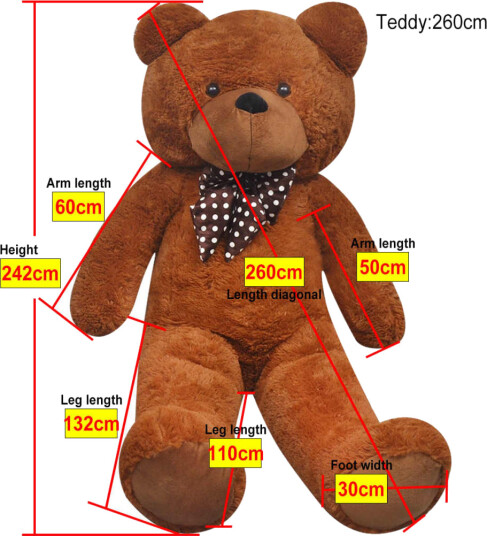 Plysjbamse brun 242 cm Plysjbamse brun 242 cm