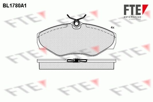 Bremseklosser FTE 9010349 Bremseklosser FTE 9010349