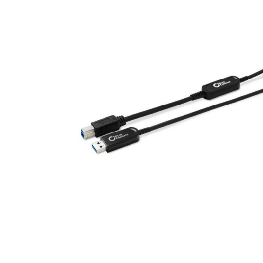 MicroConnect 20m USB 3.2 Gen 2 A-B Optisk Fiberkabel Svart MicroConnect 20m USB 3.2 Gen 2 A-B Optisk Fiberkabel Svart