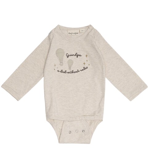 Thats Mine That's Mine Body L/æ Billie Bestefar Krem Melange 74 Langermet Body Beige