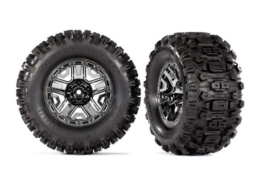 Traxxas 9072 Tires & Wheels Sledgehammer/Black Chrome 2,8" TSM