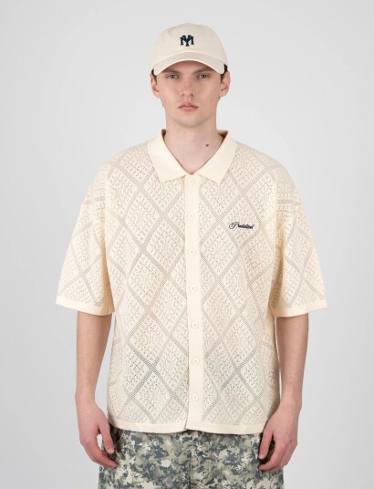 Prohibited Silent Bay Lace Shirt Cream XXL x 76