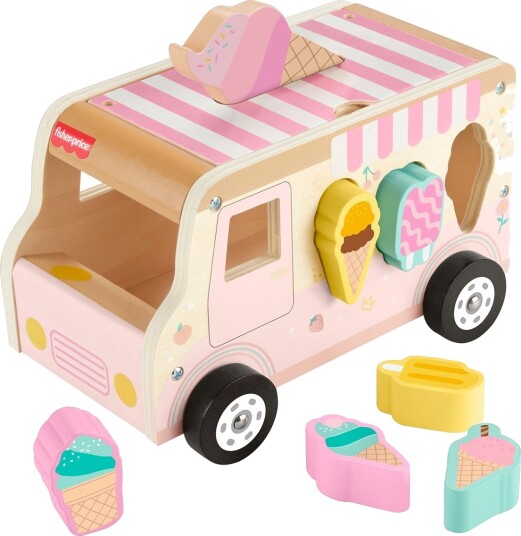 Fisher-Price Wooden Ice Cream Shape Sorter Set - Multi/patterned - ONE SIZE Fisher-Price Wooden Ice Cream Shape Sorter Set - Multi/patterned - ONE SIZE