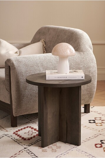 &Home Sidebord Poppy Ø 50 cm Brun